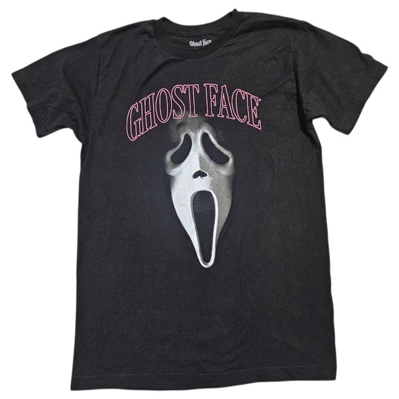Ghost Face Scream Mask Tee Black Pink Graphic T-Shirt Mens Sz M Horror Halloween - Picture 1 of 7